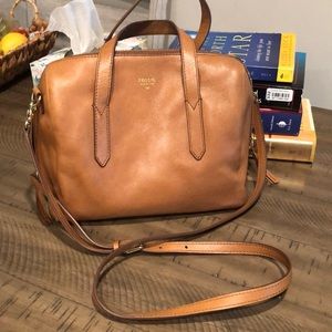 Discontinued Fossil Sydney Satchel in Camel